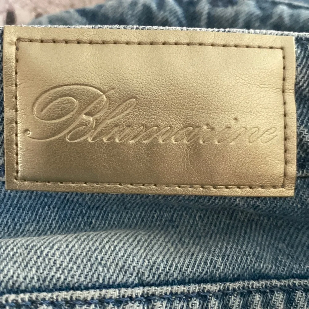 NWOT Blumarine Blue Lace Trim Distressed Skinny Jeans💙🤍💙 - Picture 7 of 13